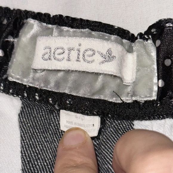 black & white buffalo plaid Aerie pajama pants size small - Picture 3 of 3